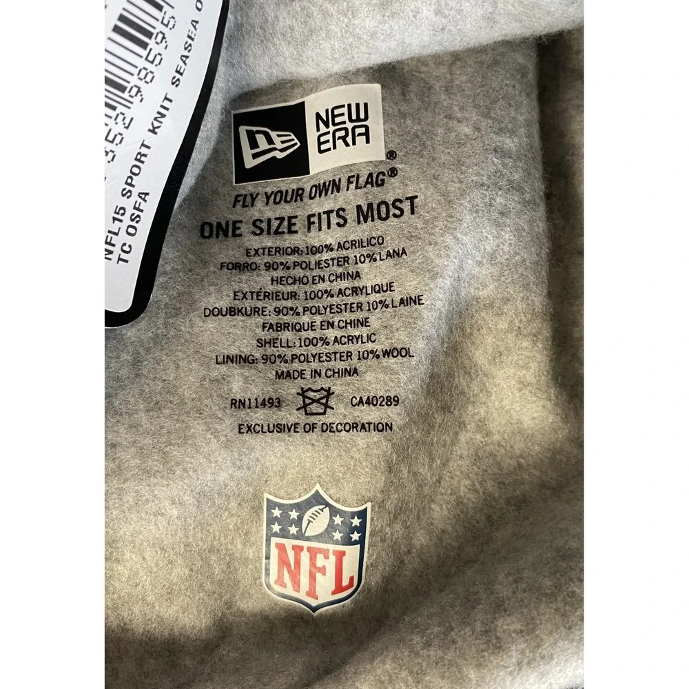Seattle Seahawks Beanie Hat New Era NFL On Field Sport Knit Pom One Size